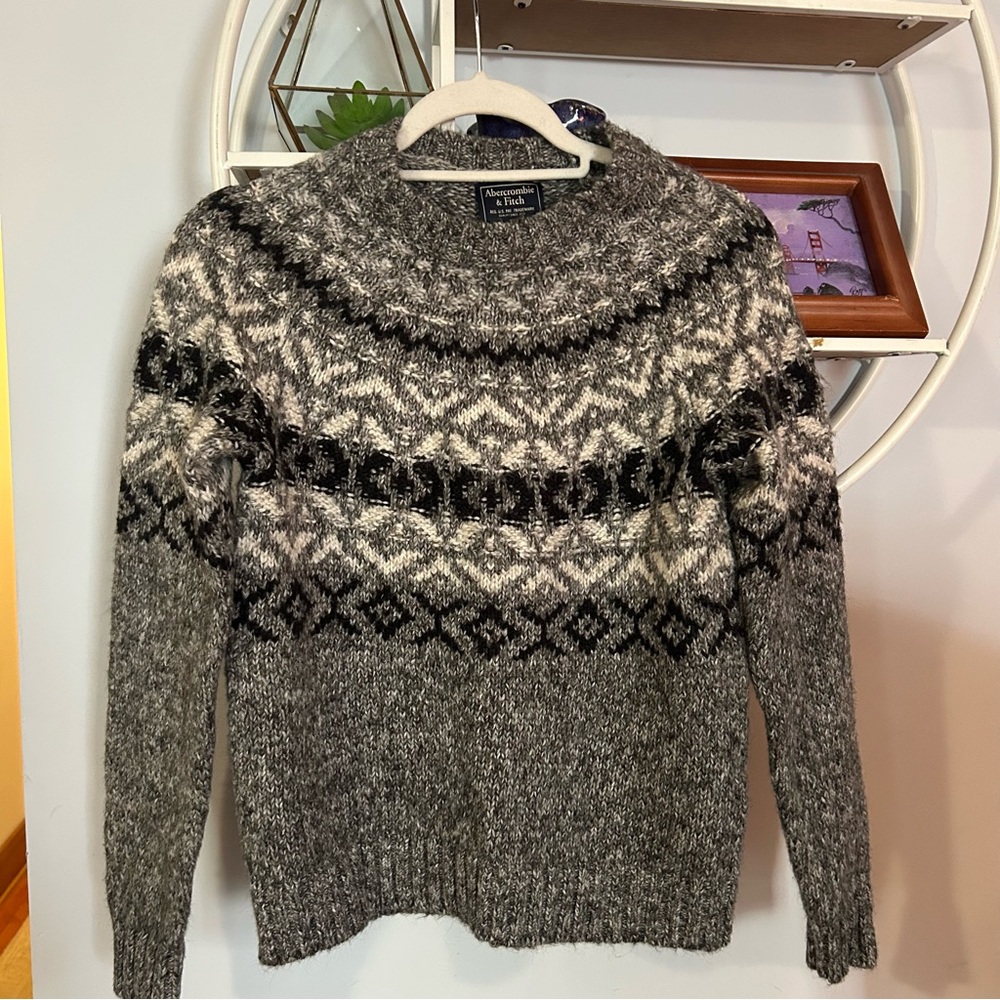 Abercrombie & Fitch Women’s XS Extra Small Fair Isle Crewneck NWT